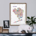 Alfalfa New York Iconic Queens Poster Artwork For Home Walls Beautiful Designer Wall Art of Trendy Colorful NYC Map Big City Fashion Decor Travel Vintage Posters Hipster Maps Gift Souvenir Paper Prints For Home Office Living Room Kitchen Above Bed