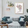 Alfalfa New York Iconic Queens Poster Artwork For Home Office Bedroom Living Room Dorm Farmhouse Walls Cool Designer Wall Art of Trendy Colorful NYC Neighborhood Map Hipster City Fashion Modern Decor Travel Posters Maps Gift Souvenir Paper Prints