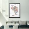 Alfalfa NY Iconic Queens Travel Poster Style Wall Art Print Hipster Vintage Style Home and Apartment Dorm Decor Room Decorations Sleek Modern Map for New Yorker NYC New York Cool Borough Big Apple Fans Aesthetic for Office Living Room Bedroom Kitchen
