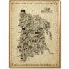 Iconic El Bronx Wall Art Poster Unframed – Antique Sepia Edition – Artwork Print Vintage Map of NYC Borough | Gift for Home bedroom living room or Office Décor