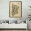Iconic El Bronx Wall Art Poster Unframed – Antique Sepia Edition – Artwork Retro Print Vintage Map of NYC Borough | Gift for Home bedroom entryway foyer living room dorm farmhouse or Office Décor available in 6 sizes