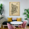 Iconic El Bronx Wall Art Poster Unframed – Antique Sepia Edition – Artwork Retro Print Vintage Map of NYC Borough | Gift for Home bedroom entryway foyer living room dorm farmhouse or Office Décor available in 6 sizes
